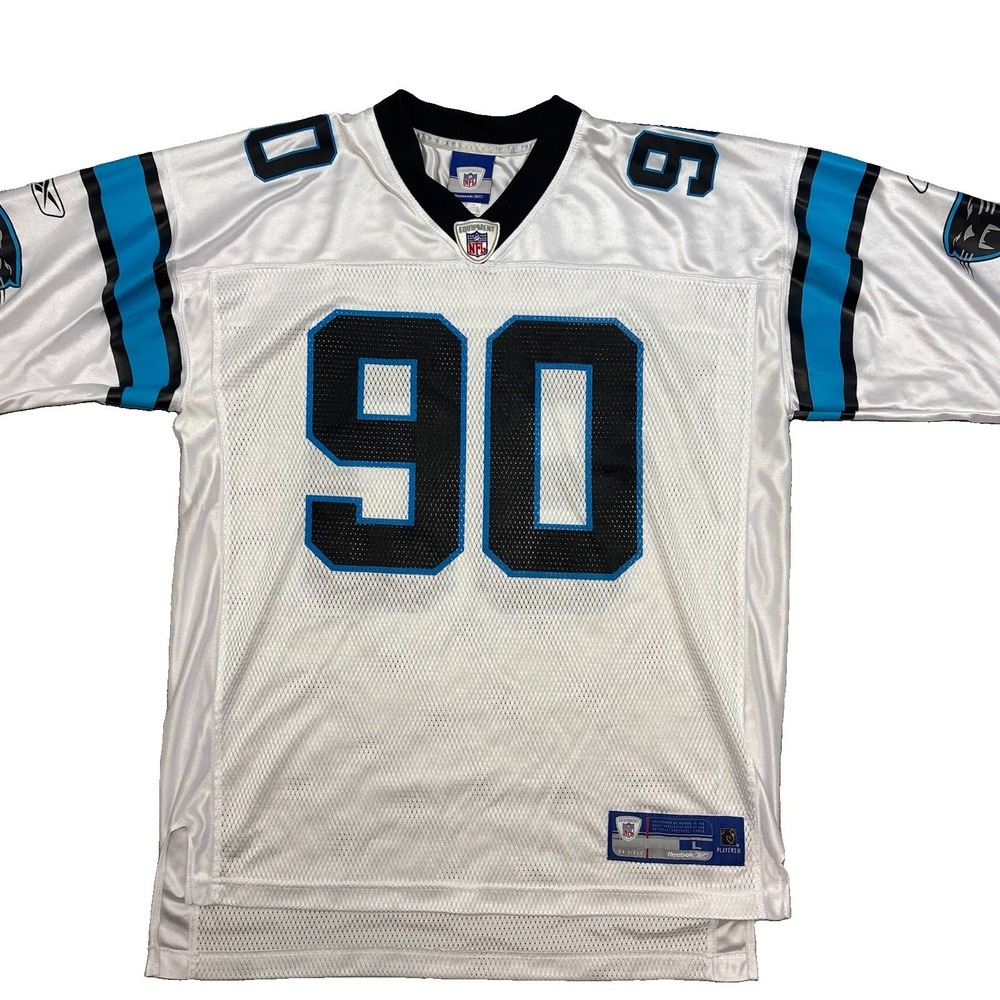 Julius Peppers #90 HOF Defensive End Carolina Panthers Reebok Jersey Sz L NFL
